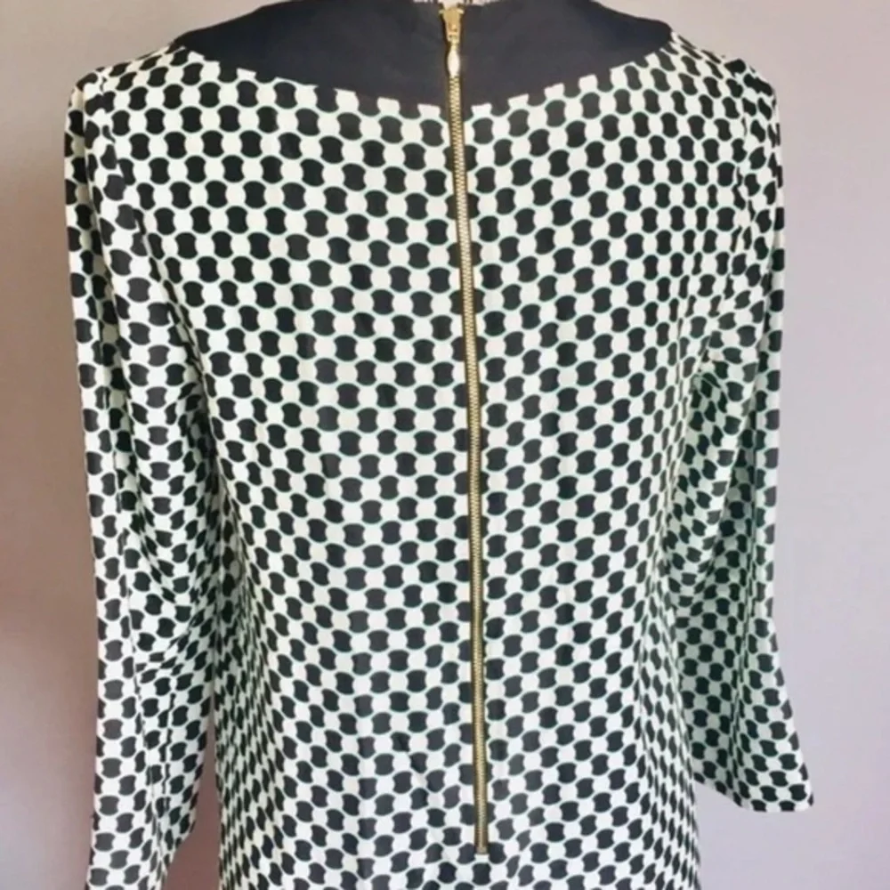 Kate Spade Kassia Silk blend Geometric shift dress with Peter Pan collar design​ - Picture 7 of 10